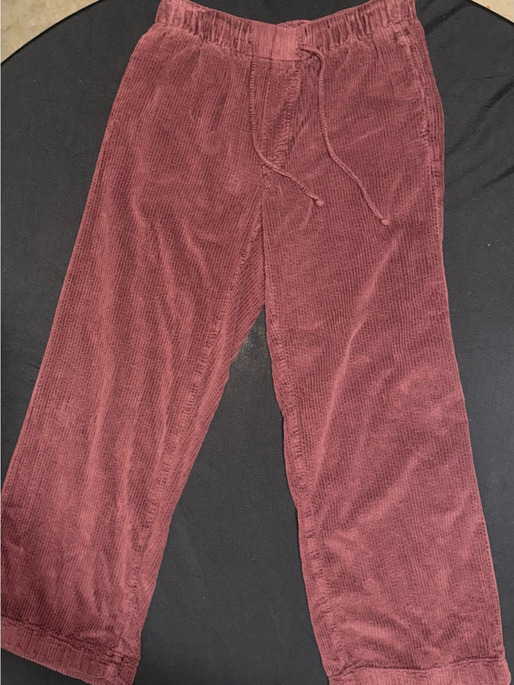 American Eagle Corduroy Drawstring Pants in Dusty Rose